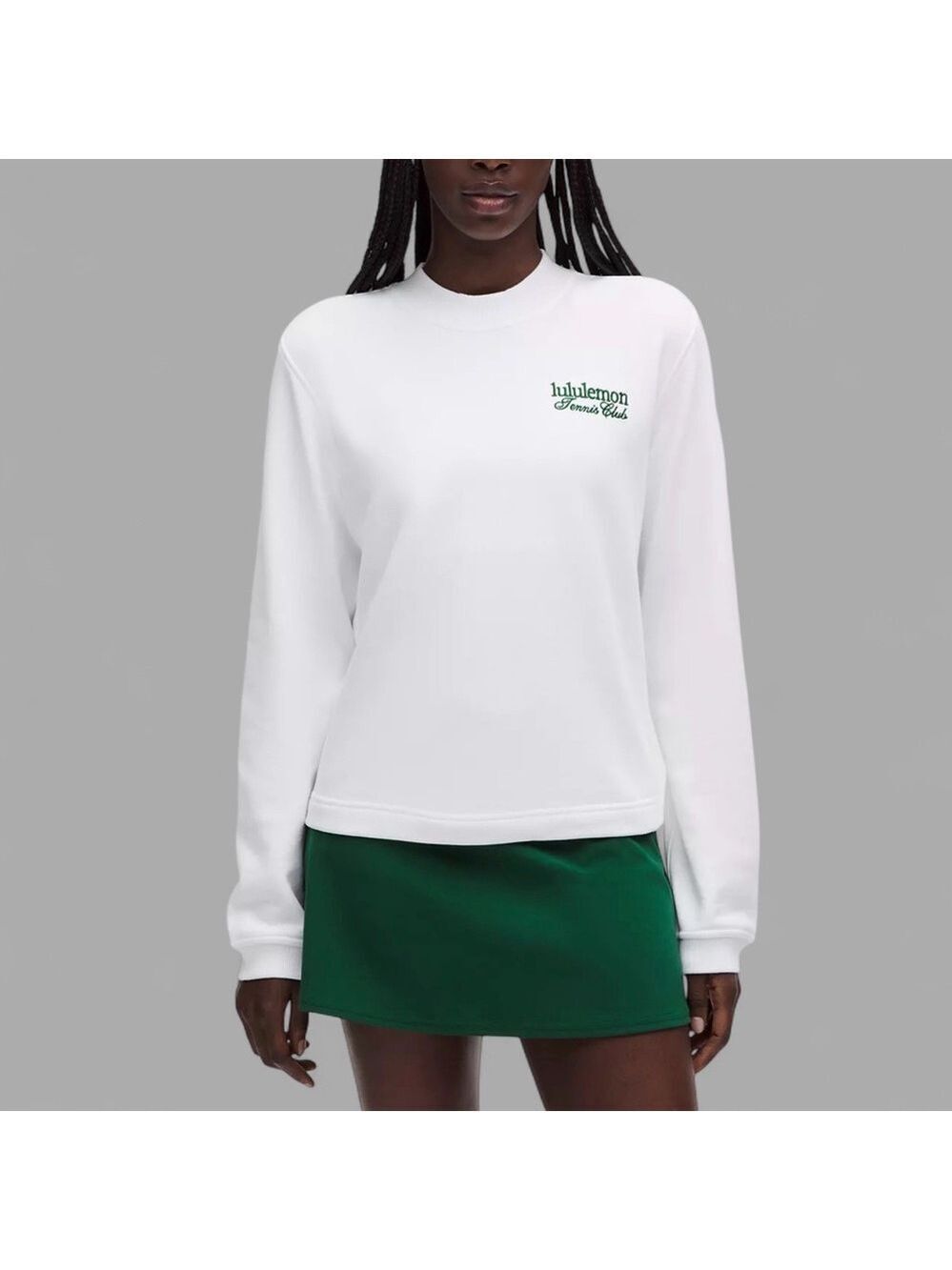 Lululemon-Cotton French Terry Crewneck Pullover Tennis Club-Size Large-NWT - Picture 2 of 9